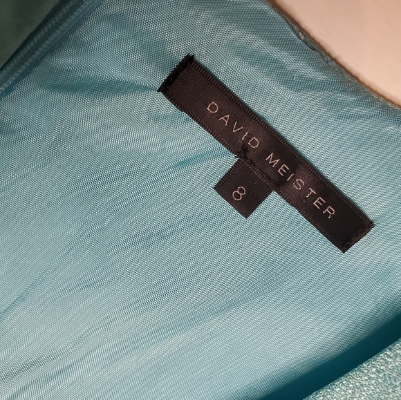 David Meister Aqua Blue Midi Dress - Picture 5 of 16